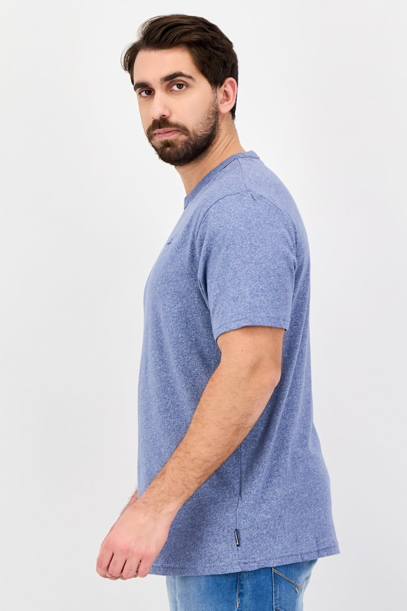 Bench Men Crew Neck Short Sleeve Brand Logo T-Shirt, Blue - Image 2